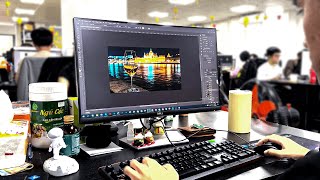 Relaxing Blues Music's Working Corner - Video Content Creation and Production Process #1