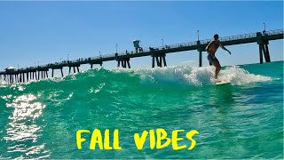  Surfing Crystal Clear Waves on a Perfect Fall Day Okaloosa Island Emerald Coast Fort Walton Destin