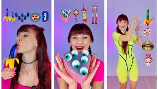 ASMR Eating Gummy Jelly Eyeballs • Sweet & Sour Candy Sounds for Relaxation & Sleep