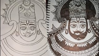 Jai khatu shyam baba ji picture drawing art Jai shree shyam baba 🙏🙏👌👍#youtube #viralvideo #longvideo