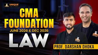 CMA Foundation | Law | Indian Contract Act | L 14 | June 2026 & Dec 2026 | Prof. Darshan Dhoka