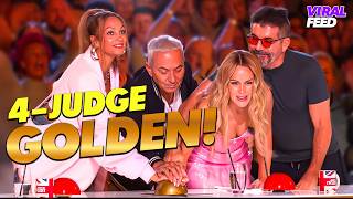 All 4 Judges Hit the GOLDEN BUZZER Together on Got Talent!