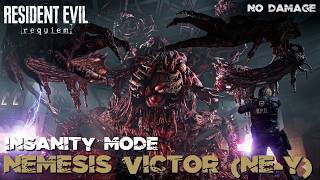 Let's Fight NEMESIS VICTOR! (Insanity Mode) [No Damage] | Resident Evil: Requiem (PS5)