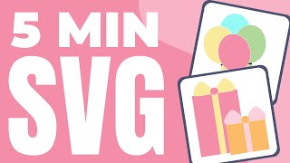Creating Birthday SVG Designs | 5  Minute SVG Challenge✨#svgfiles #artchallenge #svg