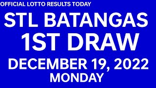 Stl Batangas results today December 19, 2022 1ST DRAW lotto stl results today