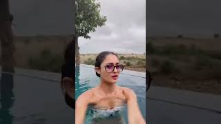 Hottie Tridha Choudhary Sizzles In White Monoikini during Instagram Live