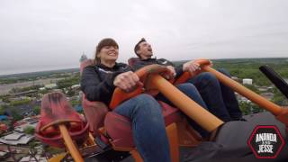 Amanda Rides Front Seat of Diamondback at Kings Island!
