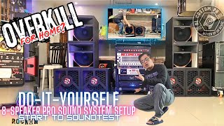 OVERKILL ??? I 8 Custom Loud DIY Speaker Enclosure Box + 3 amps I PRO SOUND SYSTEM SET UP