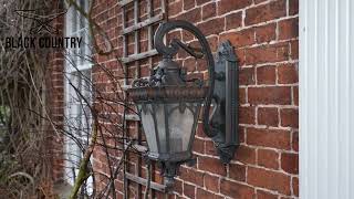"Cotswold" Extra Large Ornate Bronze Top Fix Wall Lantern