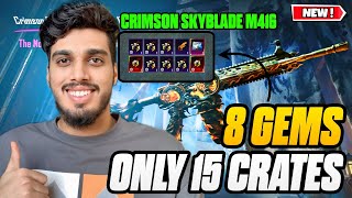ONLY 15 SPIN 😱 | NEW Crimson Sky Blade Fire M416 Crate Opening 😱 | ULTIMATE CRATE | HARSHA ROCK 