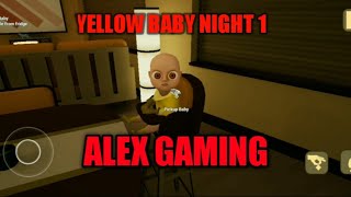 💯horror game in yellow baby😱😨 with night 1 [Alex gaming]#horrorstories #horrorgaming