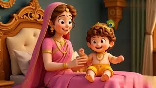 जब कृष्ण जी ने चाँद को पकड़ना चाहा 🌙 | भावुक कर देने वाली बाल लीला 🌕✨#bhaktipath #krishnaleela