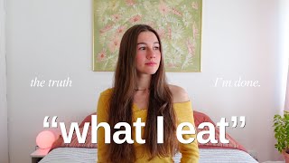 why I stopped making "what I eat" videos.