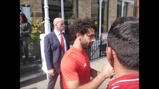 Liverpool FC football squad walking in Liverpool Saturday 25 August 2018