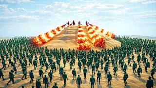 HILL Last Stand (178 ZOMBIE vs 5x EVERY GOD) - Totally Accurate Battle Simulator TABS