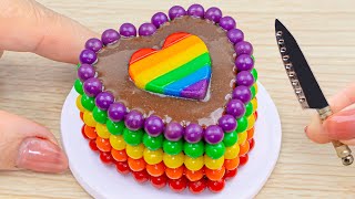 Sweet Kitkat Rainbow Cakes Decorating With Fondant | Amazing Miniature KitKat Chocolate Rainbow Cake