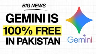 BIG UPDATE:Google Gemini Now Free in Pakistan | Unlimited AI Access | Apna Kamao