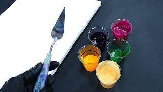 The Spatula Painting technique - with Liquid Acrylic paints