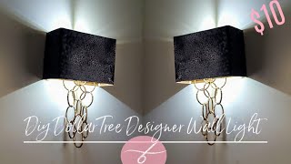 DIY Dollar Tree Glam Wall Light - DIY Elegant Wall Sconce - Wall Lamp - Home Decor DIY - Unique $10