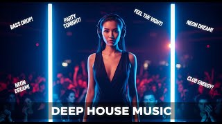 Deep House Music Neon Rhythm 🌃 Electronic Beats and Midnight Lights
