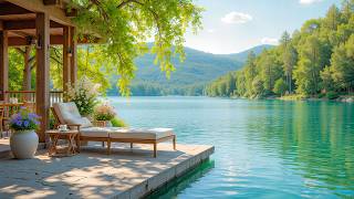 Cozy Lake Morning Ambience with Relaxing Piano Music | Peaceful Nature Retreat