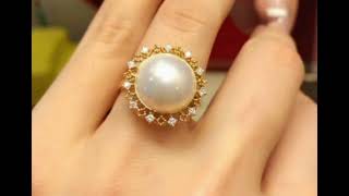 beautiful stylish fashion pearl ring designs