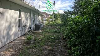 Removed Hedges & Property Cleanup, Before Customer Installed A Fence
