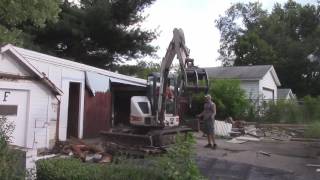 Garage Demolition by @HarringtonHauling Part 1