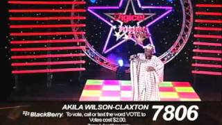 Akila Wilson-Claxton, Live Show 4, Digicel Rising Stars Trinidad & Tobago 2009