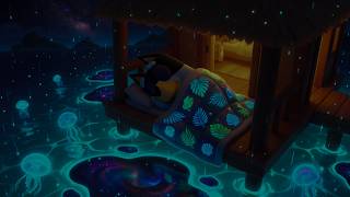 No Ad Fall Asleep Instantly with Bluey | Rain Therapy & Deep Night Calm Under Beach Shelter