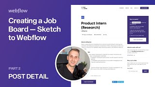 Sketch to Webflow: Job board - Post Detail (Part 2)