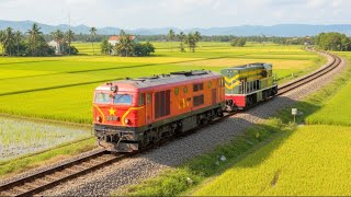 51 TRAINS IN VIETNAM 2025 - (Tàu hỏa, xe lửa, tàu lửa chở hàng thật đẹp)