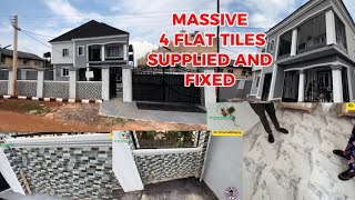MASSIVE 4 FLAT TILES SUPPLIED FIXED WITH GREAT SATISFACTION CALM COLORS WATCH THIS VIDEO 