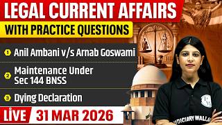 Legal Current Affairs Today | 31 March 2026 | Top Legal News | Judiciary/APO/APP |Judiciary By PW