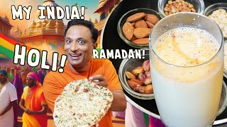 Happy Holi and Ramadan in My India, enjoy with the special drink and my favourite Paneer recipe