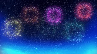 Fireworks In Starry Sky