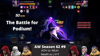 The Battle for Third! | AW Season 62 #9 | AOH vs •MLA•, NewN vs L•V•T | Marvel Contest of Champions