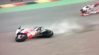 Scott Redding crash On MotoGP German FP 1 2017