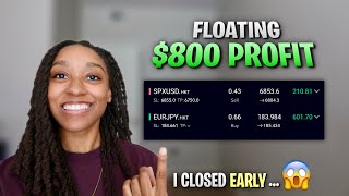 $800 Floating Profit… Then I Closed Early | Swing Trading EURJPY & SPX500