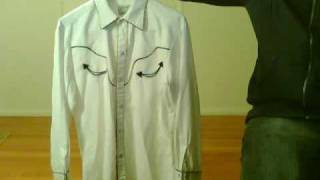 H BAR C California Ranchwear (USA) - Wester Shirt - White - Size 16-34