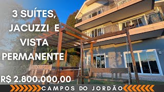 🍁 HIGH STANDARD PROPERTY WITH 3 SUITES, JACUZZI AND PERMANENT VIEW IN CAMPOS DO JORDÃO - R$ 2,800...