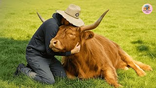 This Full-Grown Highland Cow Still Thinks She’s a Puppy