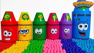 Best Toy Learning Video for Toddlers and Kids Learn Colors with Surprise Crayons!