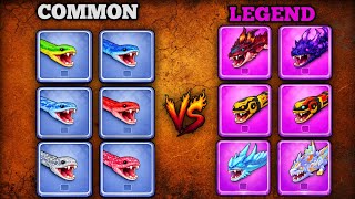 😱 SNAKE CLASH IO— COMMON vs LEGEND ! CAN A COMMON SNAKE COMPETE WITH LEGEND POWER AT MAX LEVEL?🔥#202