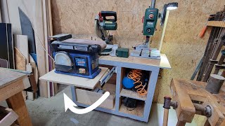 Making a DIY Frankenstein workbench trolley with lift up mechanism for my sander