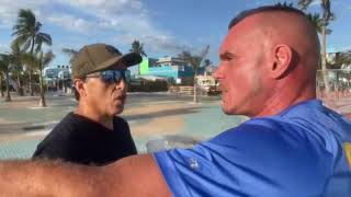 Restaurant Owner Tries to Stop JESUS PREACHER!  Bystanders Come to His Aid...