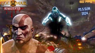 God of War 3 Remastered | Kratos Vs Zeus and Gaia (final boss fight) | PS5 Slim 2024! 4K 60 FPS