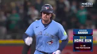 Addison Barger's 1st home run of the 2025 Postseason (ALCS)