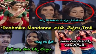 Rashmika Mandanna Cute Expressions At Pushpa Troll Roasted ॥ Backbenchers Troll ॥ Unique Troller