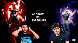 OG SAGAR FF 🆚 WHISKYY FF 🥶cleanest match ever #series 1  #nonstopgaming